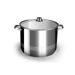 Oală din inox cu capac din sticlă, 16 cm, 2,4 litri