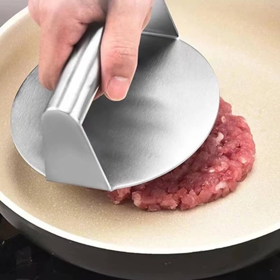 Presă inox pentru hamburgeri și chiftele 14cm