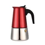 Espressor cu moka Metal Red , din oțel inoxidabil, compatibil cu inducție 0,2 L